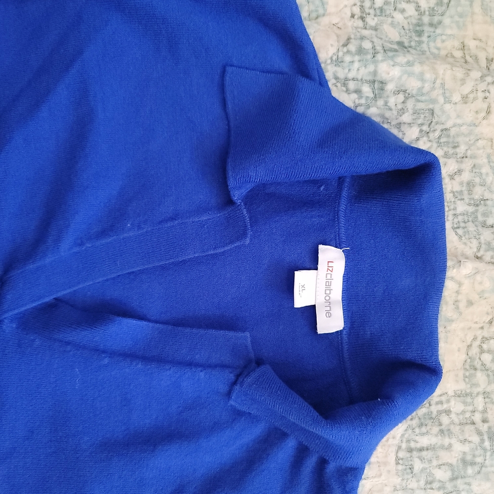 Liz Claiborne Royal Blue Women's Sweater - Picture 2 of 3